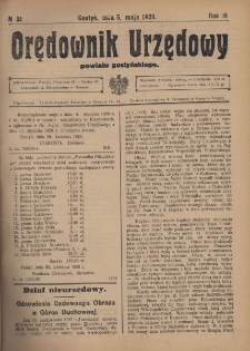 Orędownik Urzędowy Powiatu Gostyńskiego 1928.05.05 R.10 Nr 35