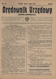 Orędownik Urzędowy Powiatu Gostyńskiego 1928.07.11 R.10 Nr 54