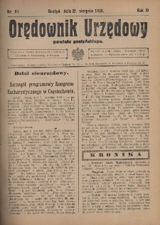 Orędownik Urzędowy Powiatu Gostyńskiego 1928.08.22 R.10 Nr 66