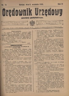 Orędownik Urzędowy Powiatu Gostyńskiego 1928.09.05 R.10 Nr 70