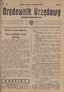 Orędownik Urzędowy Powiatu Gostyńskiego 1928.09.15 R.10 Nr 73
