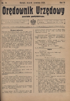 Orędownik Urzędowy Powiatu Gostyńskiego 1928.09.19 R.10 Nr 74