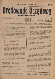 Orędownik Urzędowy Powiatu Gostyńskiego 1928.09.26 R.10 Nr 76