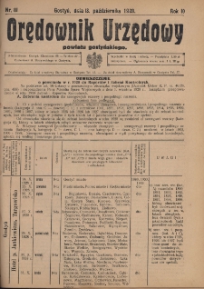 Orędownik Urzędowy Powiatu Gostyńskiego 1928.10.13 R.10 Nr 81