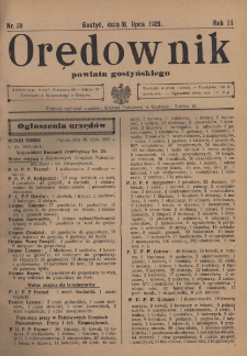 Orędownik Urzędowy Powiatu Gostyńskiego 1929.07.31 R.11 Nr 59