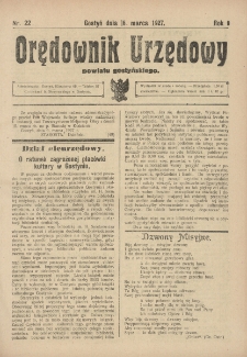 Orędownik Urzędowy Powiatu Gostyńskiego 1927.03.16 R.9 Nr 22