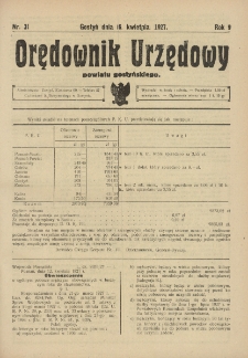 Orędownik Urzędowy Powiatu Gostyńskiego 1927.04.16 R.9 Nr 31