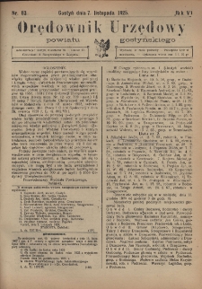 Orędownik Urzędowy Powiatu Gostyńskiego 1925.11.07 R. 7 Nr 83