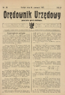 Orędownik Urzędowy Powiatu Gostyńskiego 1927.06.18 R.9 Nr 50