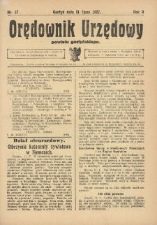 Orędownik Urzędowy Powiatu Gostyńskiego 1927.07.13 R.9 Nr 57
