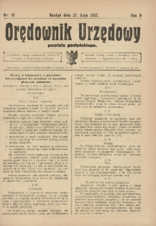 Orędownik Urzędowy Powiatu Gostyńskiego 1927.07.27 R.9 Nr 61