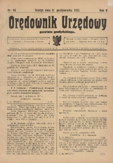 Orędownik Urzędowy Powiatu Gostyńskiego 1927.10.12 R.9 Nr 83