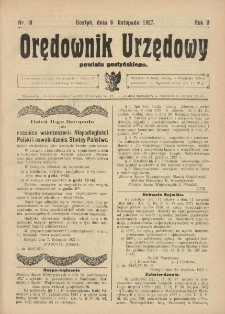 Orędownik Urzędowy Powiatu Gostyńskiego 1927.11.09 R.9 Nr 91