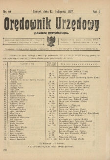 Orędownik Urzędowy Powiatu Gostyńskiego 1927.11.12 R.9 Nr 92