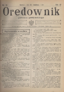 Orędownik Powiatu Gostyńskiego 1930.04.12 R. 12 Nr 30