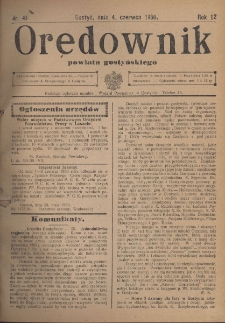 Orędownik Powiatu Gostyńskiego 1930.06.04 R. 12 Nr 45