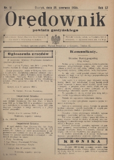 Orędownik Powiatu Gostyńskiego 1930.06.25 R. 12 Nr 51