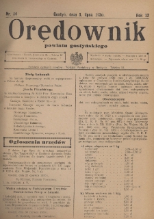 Orędownik Powiatu Gostyńskiego 1930.07.05 R. 12 Nr 54