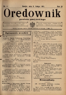 Orędownik Powiatu Gostyńskiego 1931.02.11 R.13 nr 11
