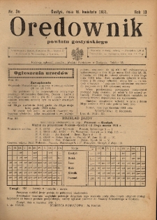 Orędownik Powiatu Gostyńskiego 1931.04.18 R.13 nr 30