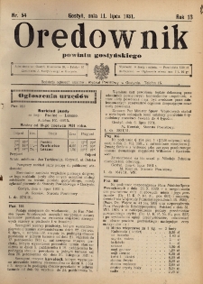 Orędownik Powiatu Gostyńskiego 1931.07.11 R.13 nr 54