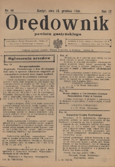Orędownik Powiatu Gostyńskiego 1930.12.13 R. 12 Nr 99