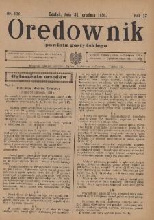 Orędownik Powiatu Gostyńskiego 1930.12.31 R. 12 Nr 103
