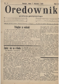 Orędownik Powiatu Gostyńskiego 1933.01.07 R. 15 Nr 2