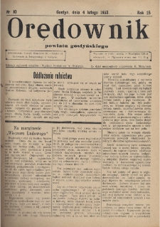 Orędownik Powiatu Gostyńskiego 1933.02.04 R. 15 Nr 10