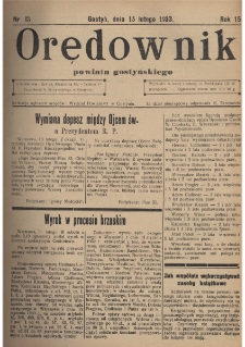 Orędownik Powiatu Gostyńskiego 1933.02.15 R. 15 Nr 13