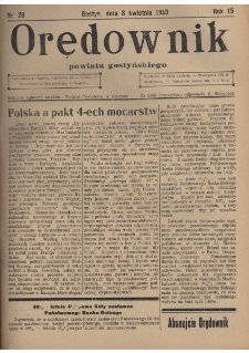 Orędownik Powiatu Gostyńskiego 1933.04.08 R. 15 Nr 28