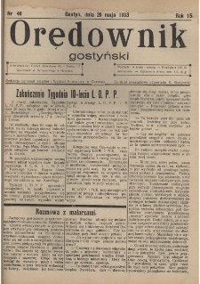Orędownik Gostyński 1933.05.20 R. 15 Nr 40