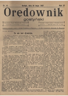 Orędownik Gostyński 1933.05.24 R. 15 Nr 41