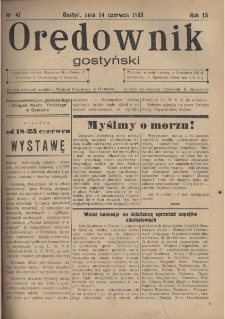 Orędownik Gostyński 1933.06.14 R. 15 Nr 47