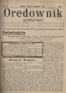 Orędownik Gostyński 1933.06.21 R. 15 Nr 49