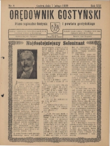 Orędownik Gostyński 1939.02.01 R.21 Nr 8