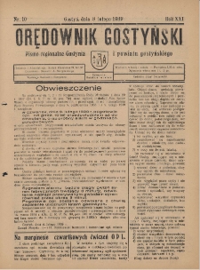 Orędownik Gostyński 1939.02.08 R.21 Nr 10
