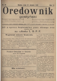 Orędownik Gostyński 1933.08.12 R. 15 Nr 64