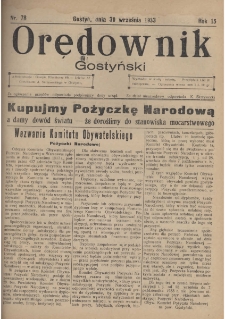 Orędownik Gostyński 1933.09.30 R. 15 Nr 78