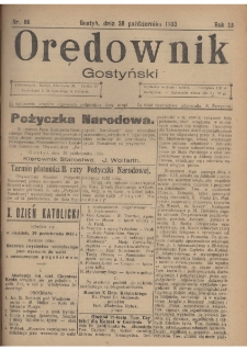 Orędownik Gostyński 1933.10.28 R. 15 Nr 86