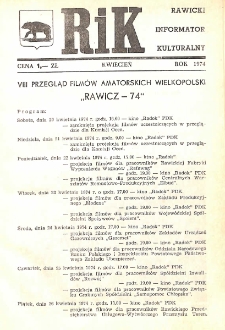 Rawicki Informator Kulturalny 1974.04 R. 4