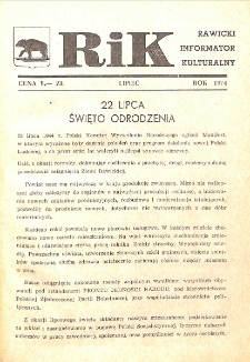 Rawicki Informator Kulturalny 1974.07 R. 4
