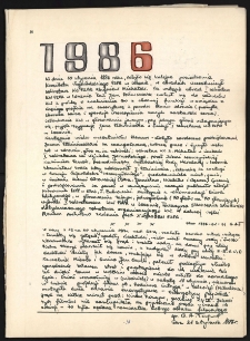 Kronika m. G&oacute;ry Śląskiej i ziemi g&oacute;rowskiej. 1986