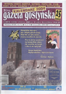 Nowa Gazeta Gostyńska 2003.12 R. 3 Nr 25/26(70/71)