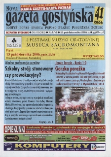 Nowa Gazeta Gostyńska 2006.10.15 R.6 Nr 41(180)