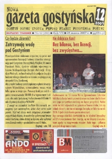 Nowa Gazeta Gostyńska 2007.03.25 R.7 Nr 12(203)