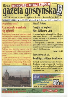 Nowa Gazeta Gostyńska 2007.08.19 R.7 Nr 33(224)