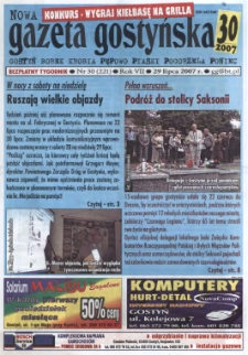 Nowa Gazeta Gostyńska 2007.07.29 R.7 Nr 30(221)