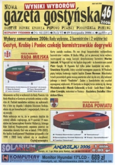 Nowa Gazeta Gostyńska 2006.11.19 R.6 Nr 46(185)