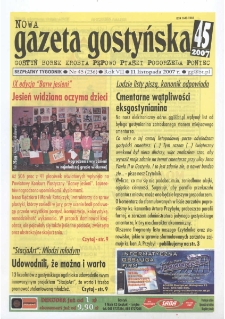 Nowa Gazeta Gostyńska 2007.11.11 R.7 Nr 45(236)